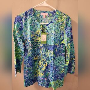 NWT Amelia Tunic In Lilly's Lagoon Sz XS
